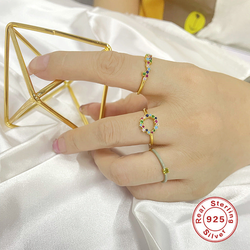 Anillos De Flor De Corazón De Plata Esterlina al por mayor